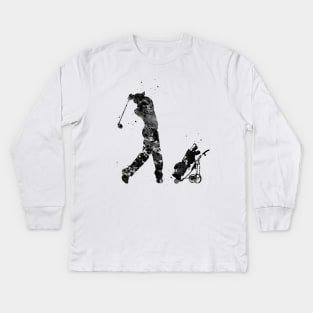 Man golfer Kids Long Sleeve T-Shirt